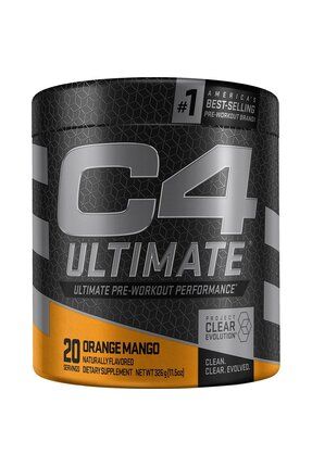 C4 Ultimate Pre Workout Powder Orange Mango 20 Servings 326 Gr 11.5 Oz