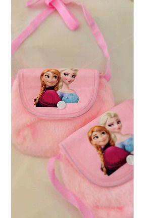 Elsa Frozen Baskılı Peluş Mini Kız Çocuk Çanta