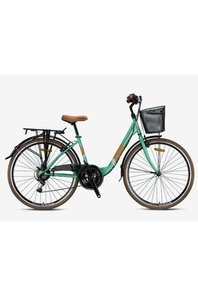 TETRA 3.0 - 28 Jant City Bike - 15' - 21 Vites - V.B. - Mint Yeşili-Kahverengi/Bej