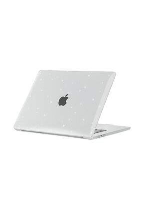 Apple MacBook Air 15" M3 A3114 Kılıf Simli Ön Arka Kapak