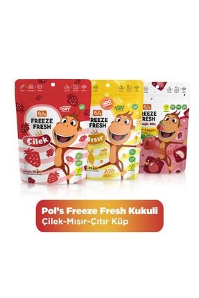 Freeze Fresh Kukuli Çocuk Serisi Çilek 15 g, Mısır 25 g, Çıtır Küp 20 g