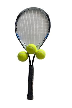 Yetişkin Kort Tenis Raketi Seti Başlangıç Seviye Tenis Raketi Seti Taşıma Çantası Kırmızı
