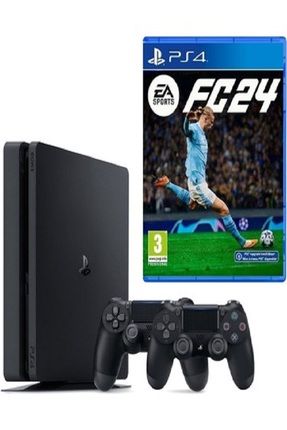 Playstation 4 Slim 500 GB + 2. DualShock Kol + Ps4 EA SPORTS FC 24 (ithalatçı Garantili)