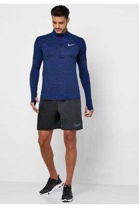 Nike Running Element 2.0 Half Zip Sweat In Blue Erkek Mavi Ko u Ustu Fiyat Yorumlar Trendyol