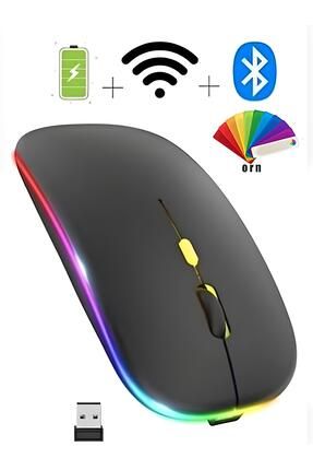Orn Kablosuz Fare Wireless Mouse 4 Tuşlu Renk Sessiz Şarj Edilebilir Dpı Kontrol