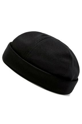 Siyah %100 Pamuk Cap Docker Şapka