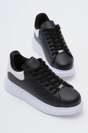 Unisex Siyah Beyaz Cilt Spor Ayakkabı V2alx