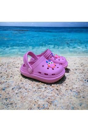 Unisex Çocuk Sabo Plaj Havuz Banyo Günlük Terlik & Sandalet Pembe Renk