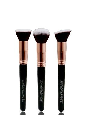 3’lü Makyaj Fırçası Seti (Allık-Fondöten-Kapatıcı) Makeup Brush Set