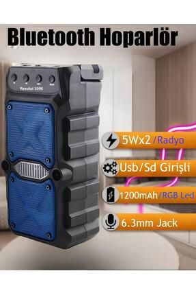 Bluetooth Hoparlör Parti Hoparlörü Işıklı Kablosuz Speaker Ledli Ses Bombası Radyo Usb Sd Girişli