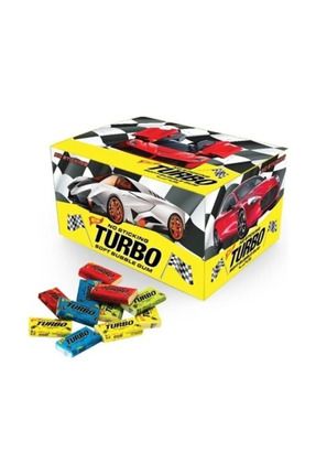 100 adet TuttiFrutti Aromalı Araba Resimli Turbo Sakız - Nostaljik Hediye Sakız