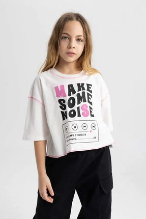 Kız Çocuk T-shirt C1039a8/er99 Ecru