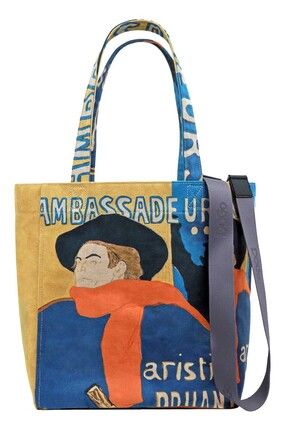 Kadın Vegan Çok Renkli Large Tote Bag - Ambassadeurs Tasarım