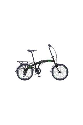 SLCN 50 Katlanır Bisiklet parlak antrasit kırmızı shimano vitesli siyah yeşil