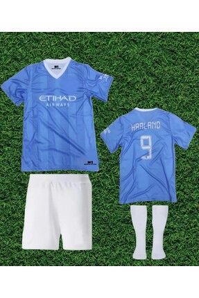 Manchester City Haaland Çocuk Forma+Şort+Tozluk Seti