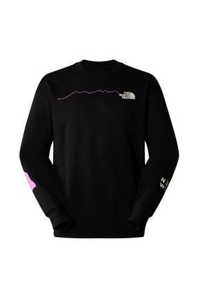 The North Face U NSE GRAPHIC CREW Erkek Sweat Shirt NF0A87F4JK31 Siyah L