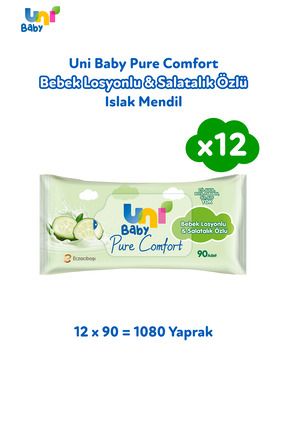 Pure Comfort Bebek Losyonlu & Salatalık Özlü Islak Mendil 12'li 1080 Yaprak
