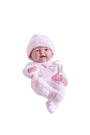 Gerçekçi Yenidoğan Oyuncak Mini Kız Pembe Bebek 24 cm