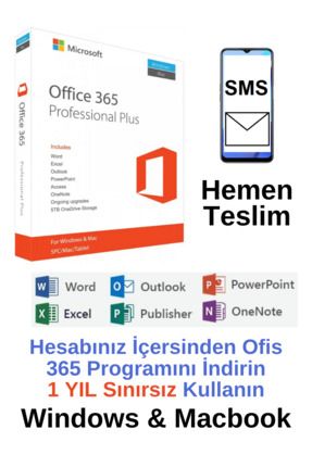 Office 365 Professional 2024 Lisans Hesabı - Anında Sms Teslim - 1 Yıl Kullanım