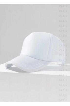 Beyaz Yazlık Fileli Spor Unisex Şapka