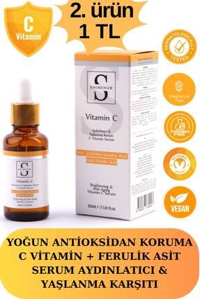 C Vitamini Serum Aydınlatıcı & Yaşlanma Karşıtı & Antioksidan 10% C Vitamin 0.5% Ferulik Asit Evit