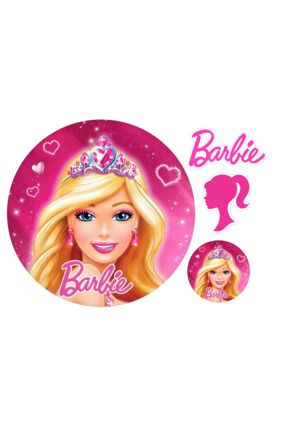 Barbie Pasta Üzerine Yenilebilir Baskı A4