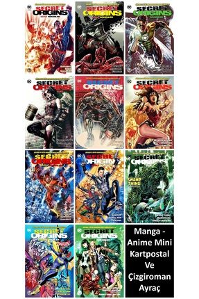 Secret Origins (1-11) Superman-Batman-Harley Quinn-Wonder Woman | Manga-Anime Mini Kartpostal