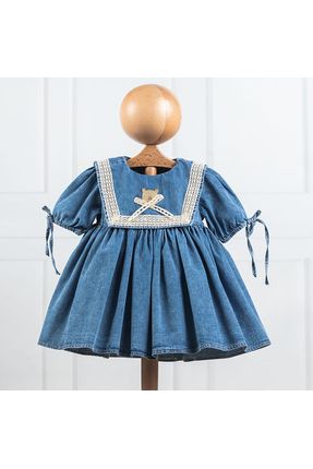 Denim Dream Kopanaki Yaka Kız Bebek Kot Elbisesi