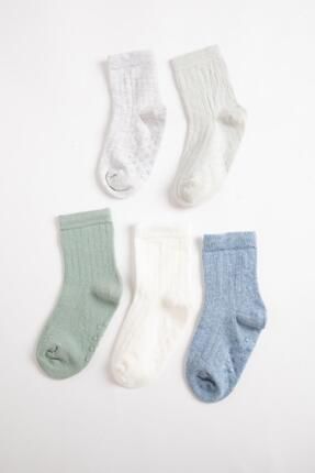 Erkek Bebek Dikişsiz 5li Pamuklu Uzun Çorap C4283A5NS