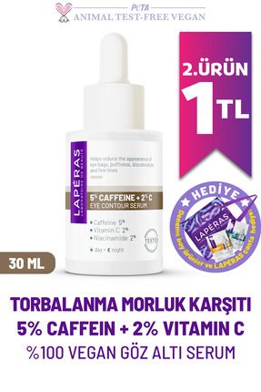 Torbalanma Morluk Karşıtı 5% Caffein 2% Vitamin C Aydınlatıcı Kafein Vegan Göz Altı Serumu