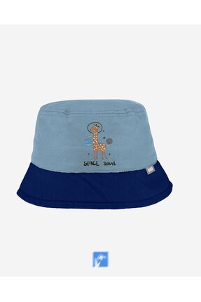 %100 Pamuk Bebek Güneş Şapkası ( Erkek Çocukları İçin ) ( 0-18 Aylık ) ( Size 44-46 )