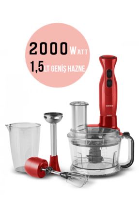 PRO-2000W Turbo Doğrayıcı, Dilimleme Rondo, Blender - İkili çelik mikser, Buz Kırıcı Mutfak Robotu