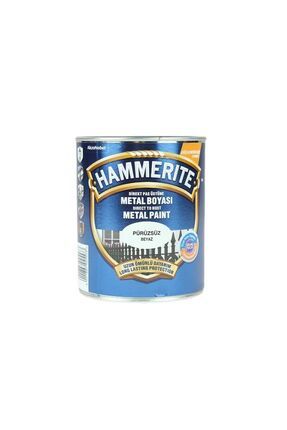 Hammerite Direkt Pas Üstü Pürüzsüz Metal Boya Beyaz 0.75 Lt