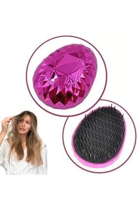 ShopZum Neon Pembe Düzleştirici Tarak Geniş Aralıklı Her Saç Tipine Uygun Fırçalı Saç Düzleştirici
