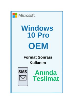 Windows 10 Pro Oem Lisans - Sms Teslim - Süre Sınır Yok - Format Sonrası Kullanım