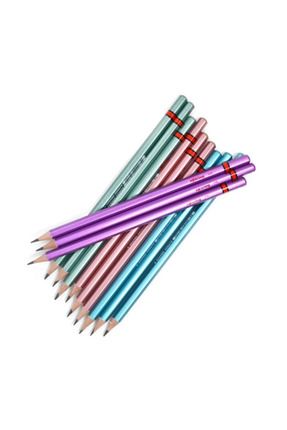 Metalik Renklerde 12 Adet Kurşun Kalem