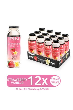 Strawberry Vanilla Beyaz Çaylı Özel Seri Sınırlı Sayıda Şekersiz 250 Mlx12 Adet