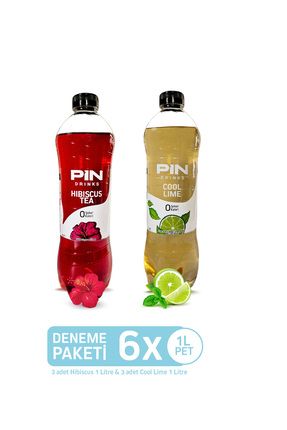 Hibiskus Çayı & Cool Lime Deneme Paketi - Şekersiz & Kalorisiz 6 Adet X 1 Litre