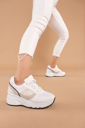 910-b Beyaz Kadın Spor Ayakkabı & Sneaker