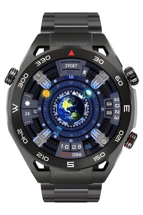 Watch Ultimate Akıllı Saat Keşif Siyahı IOS Andorid Tüm Telefonlarla Uyumlu Smartwatch Akıllı Saat