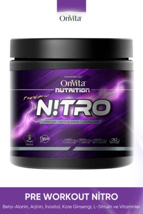 Nutrition Pre Workout Nitro L-arginine, Beta-alanine, L-citrulline