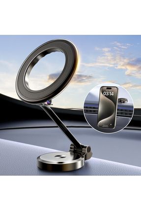 Katlanabilir Magsafe Mıknatıslı Manyetik Mini Araç İçi Telefon Tutucu Stand Yapışkanlı 360 Dönen HZ9
