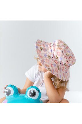 Uv Korumalı Çocuk Şapka - Plaj Şapkası - Shell 1-5 Yaş Uyumlu