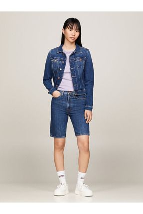 Tommy Hilfiger Harper High Rise Denim Bermuda Shorts Fiyat Yorumlar Trendyol