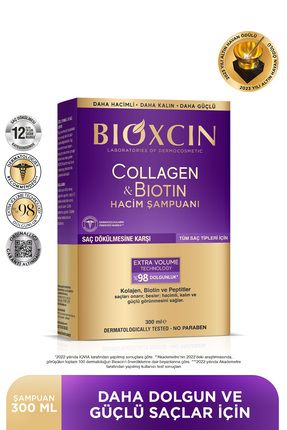 Collagen & Biotin Ekstra Hacim Şampuanı 300 Ml - Kolajen Biotin İnce Seyrek Saçlar