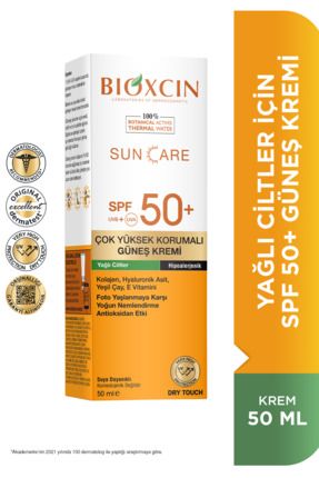 Sun Care Çok Yüksek Korumalı Yağlı Ciltler Için Güneş Kremi Spf 50 50 ml - Kolajen Dry Touch