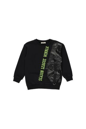 Erkek Çocuk Bisiklet Yakalı Sweatshirt