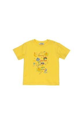 Erkek Bebek Baskılı Örme T-shirt