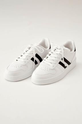 5121 Livens Spor Ayakkabı Beyaz-Siyah
