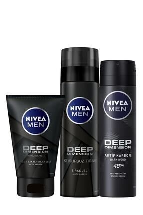 Men Deep Dimension Erkek Kişisel Bakım Seti,deodorant 150 Ml,tıraş Jeli 200 Ml Ve Yüz&sakal Jeli